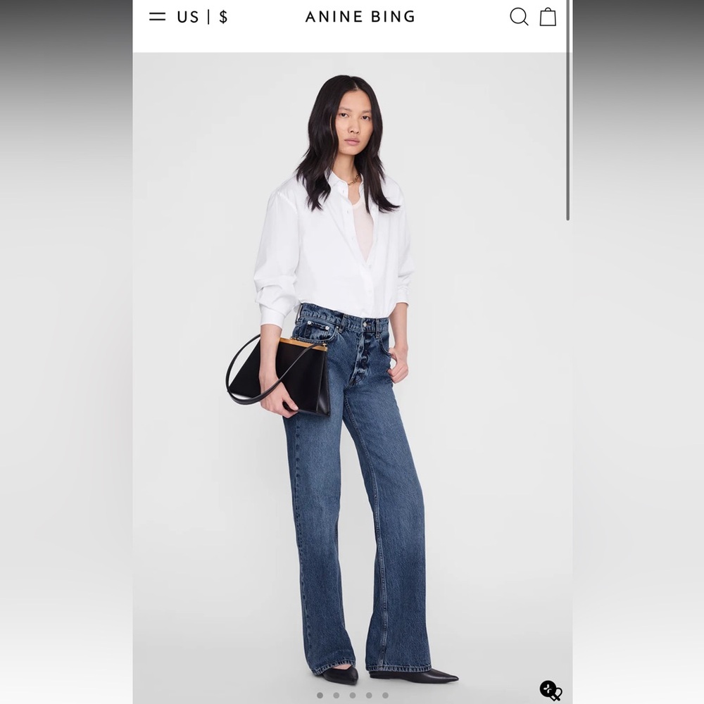 Anine Bing Hugh Jean in Dark Indigo